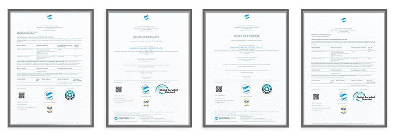 Certification: Global Recycled Standard ( GRS, RCS )