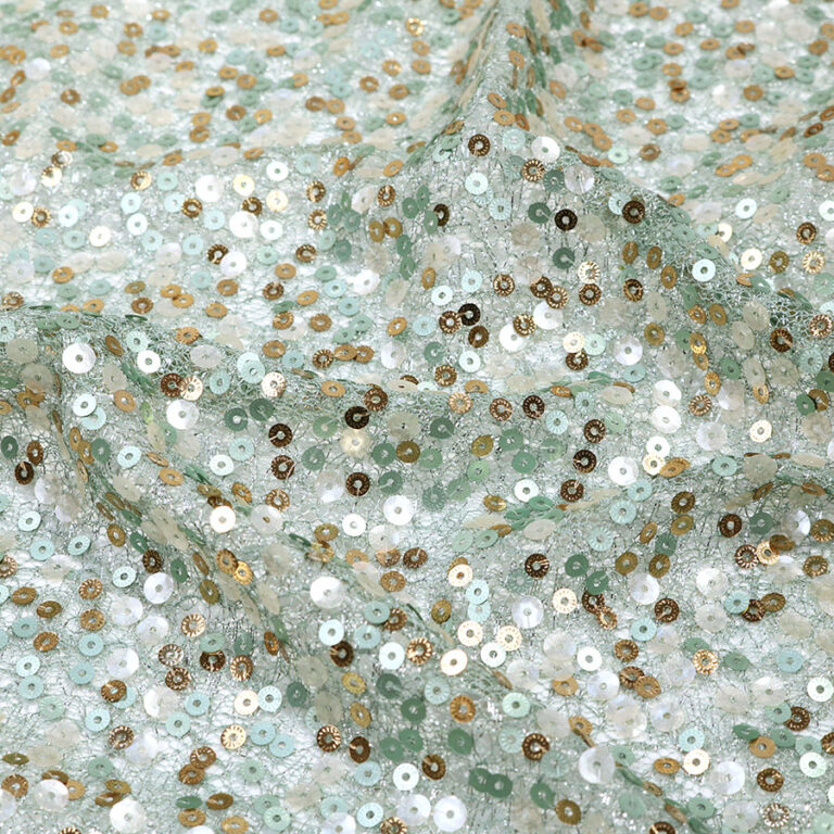Embroidered Shell With Shell Sequin 5mm 7mm Solid Color Special Shell Sequin Fabrics with Messy Mesh NEW ...