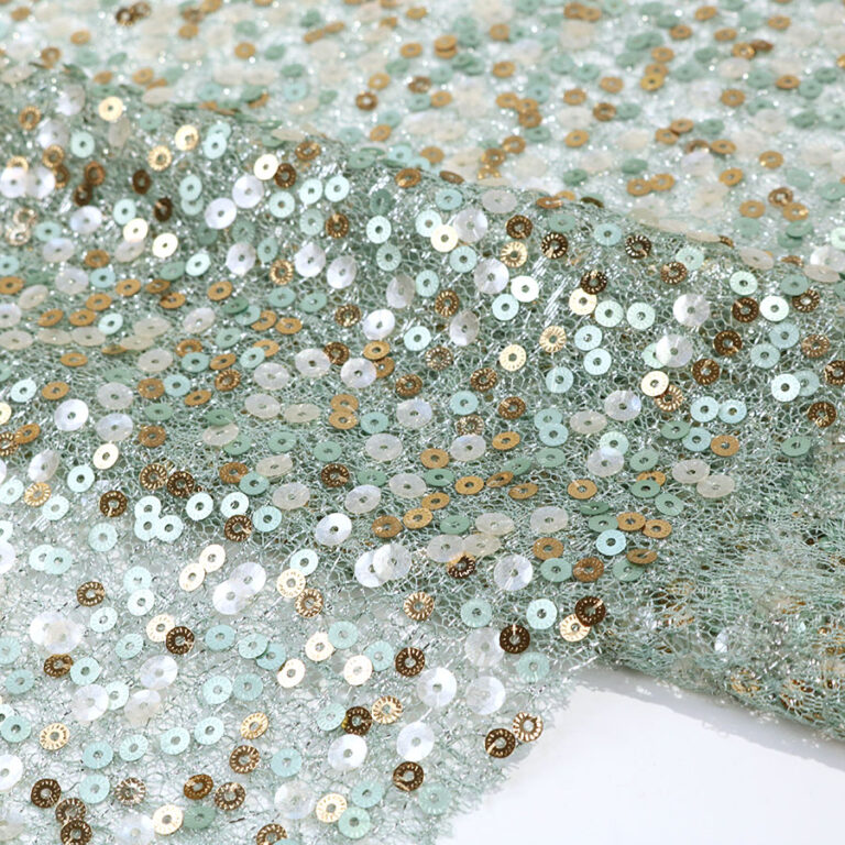 Embroidered Shell With Shell Sequin 5mm 7mm Solid Color Special Shell Sequin Fabrics with Messy Mesh NEW ...