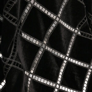 Diamond Velvet Black Laser Chemical Plain EMBR Fabric for Fashion Apparel NEW-P05549