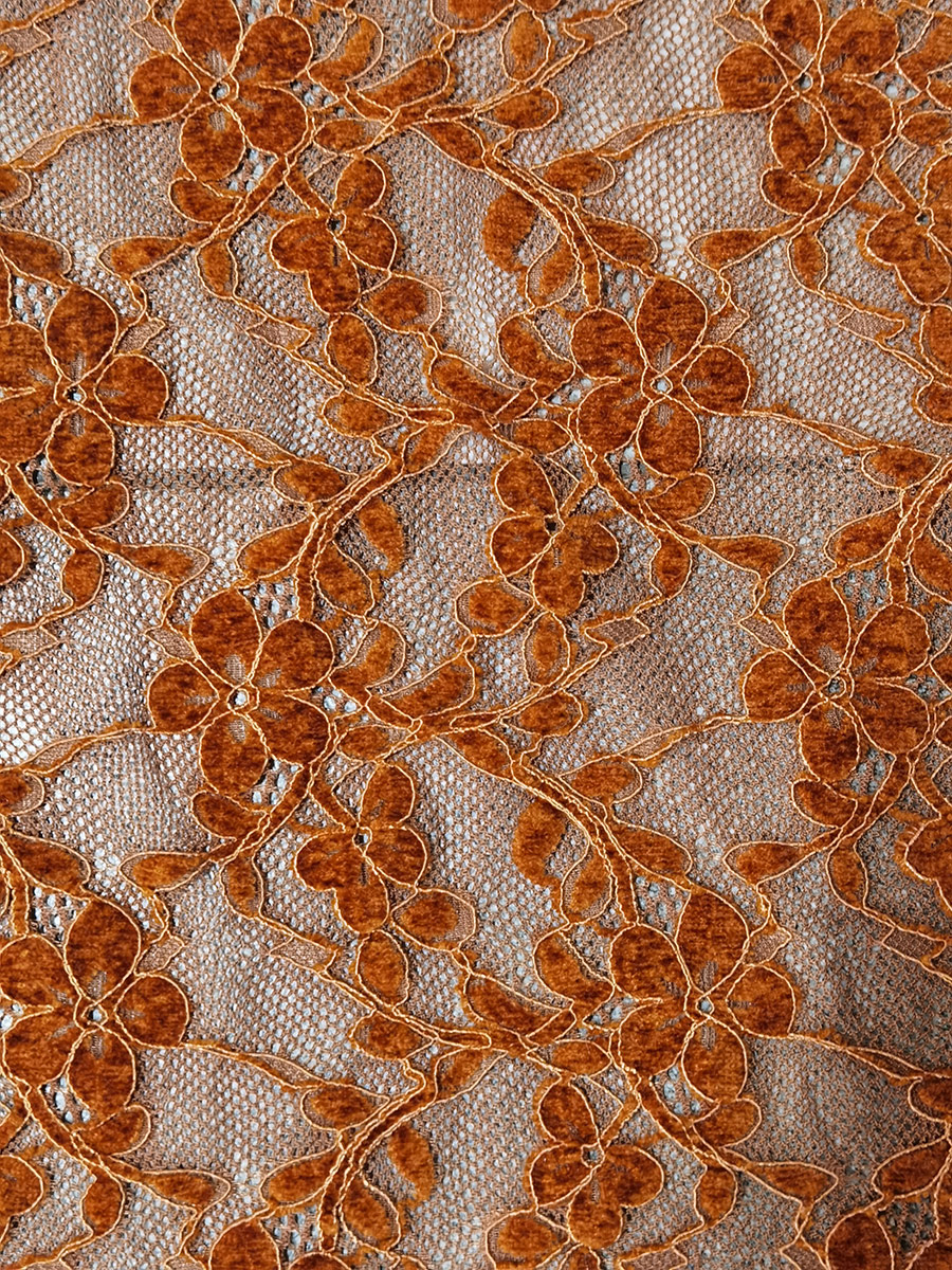 Spandex Chenille Lace Fabric - NWLC-10830-3