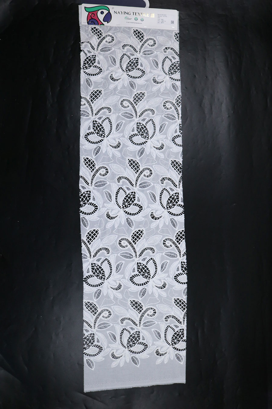 Floral Pattern Cord Embroidery and Laser Cutting Embroidery for NEW-C08625