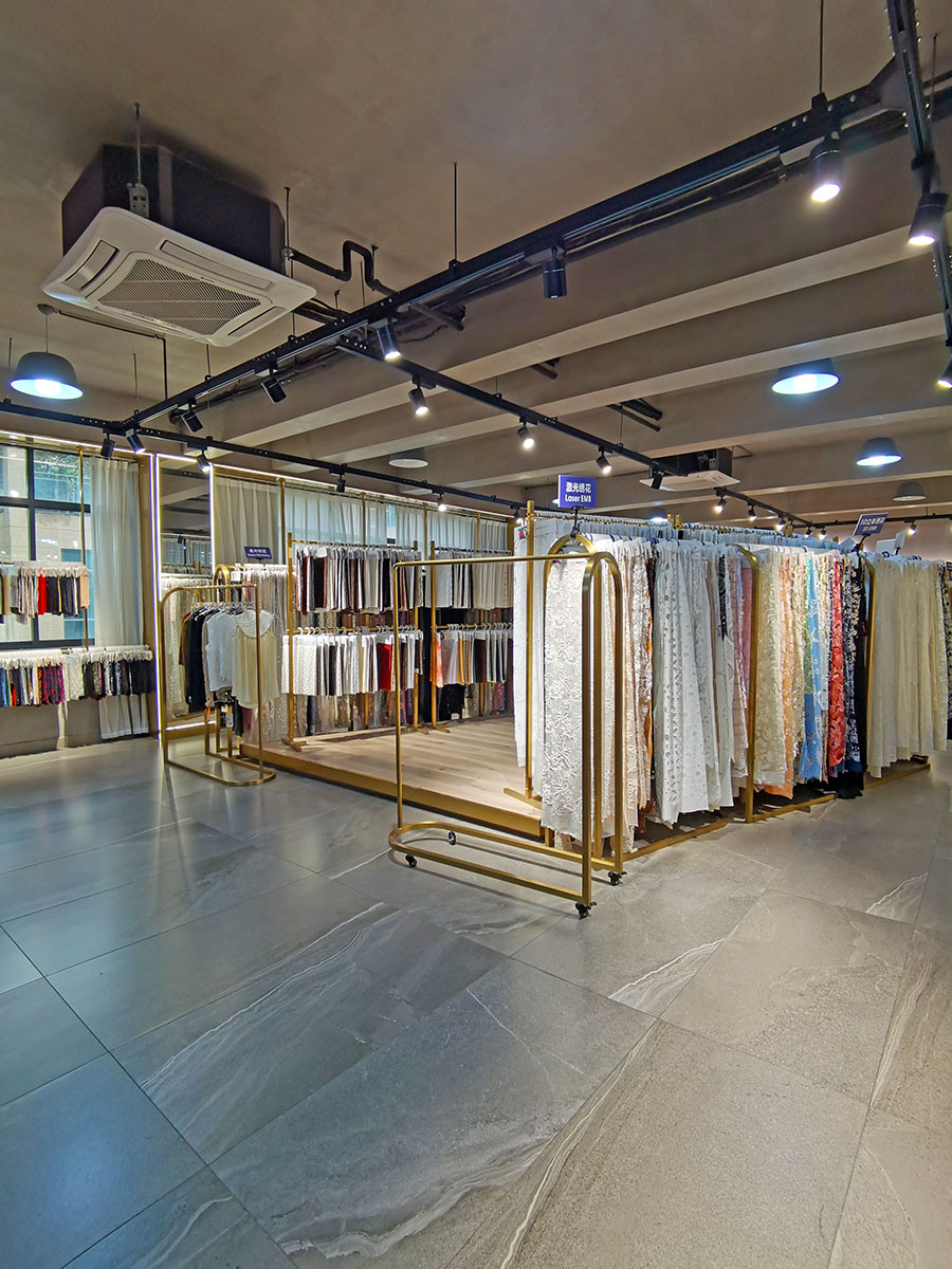 Showroom of Embroidery Fabric and Sequin Fabric